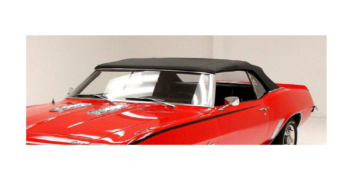 Convertible Top - Black 67-9F W/ Plastic Rr Wdw